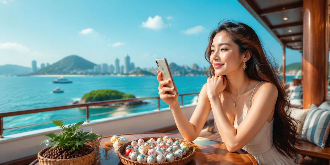 Người dùng thư giãn với cà phê tại Côn Đảo trong khi xem kết quả xổ số Vietnam