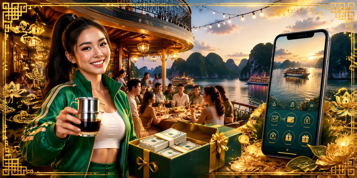 Người chơi tận hưởng casino mobile tại vịnh Hạ Long