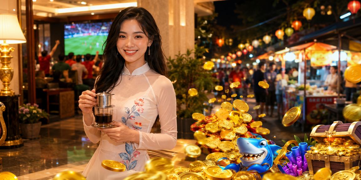 Người dùng Hà Nội kiểm tra thông tin tài khoản betting khi uống cà phê buổi sáng